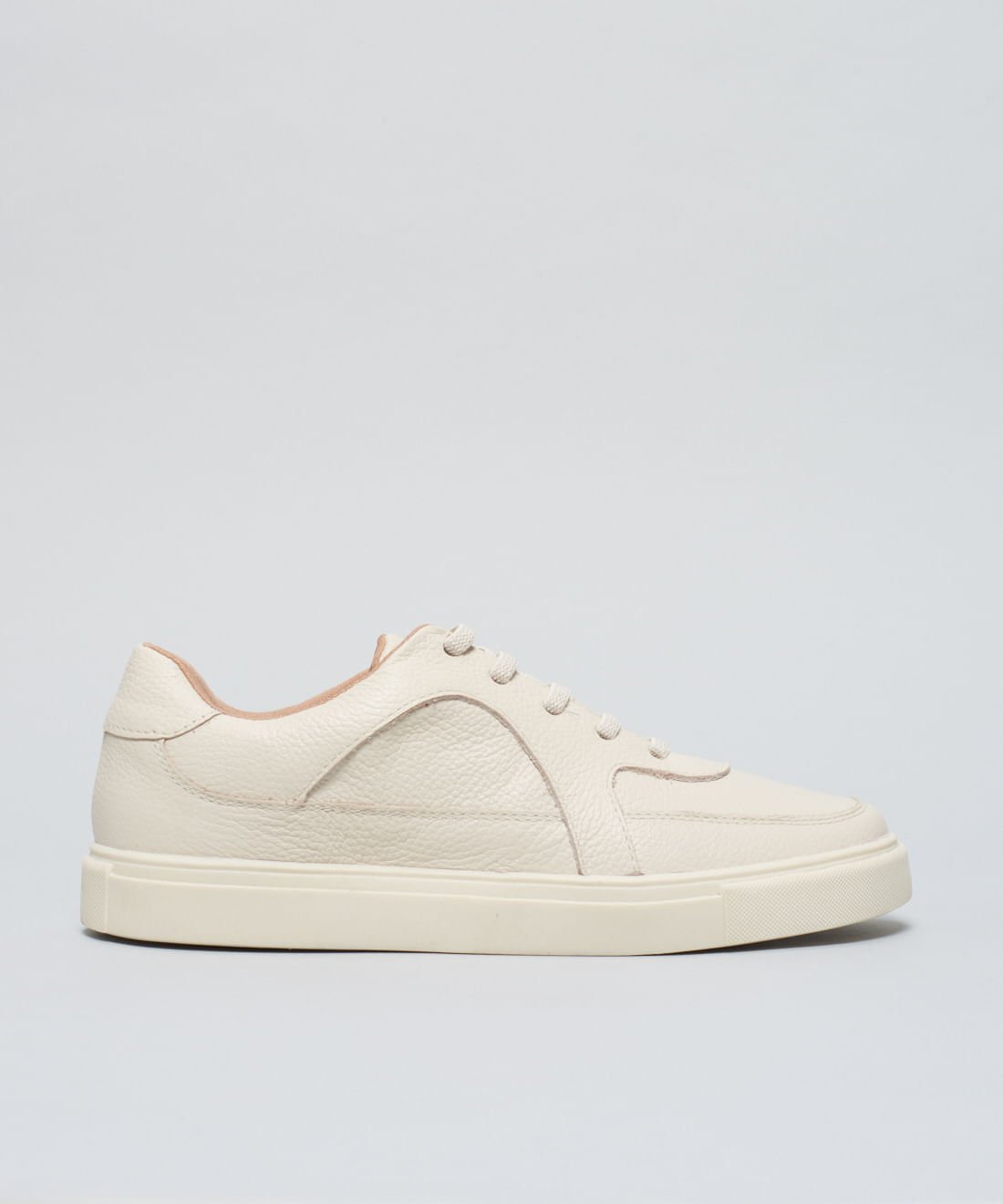 Tenis Couro Pepa Elastico - Offwhite