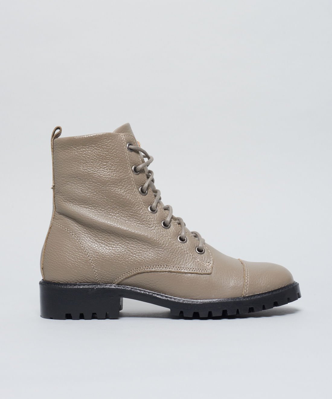 Coturno Couro Debora - Cinza Cinza 4