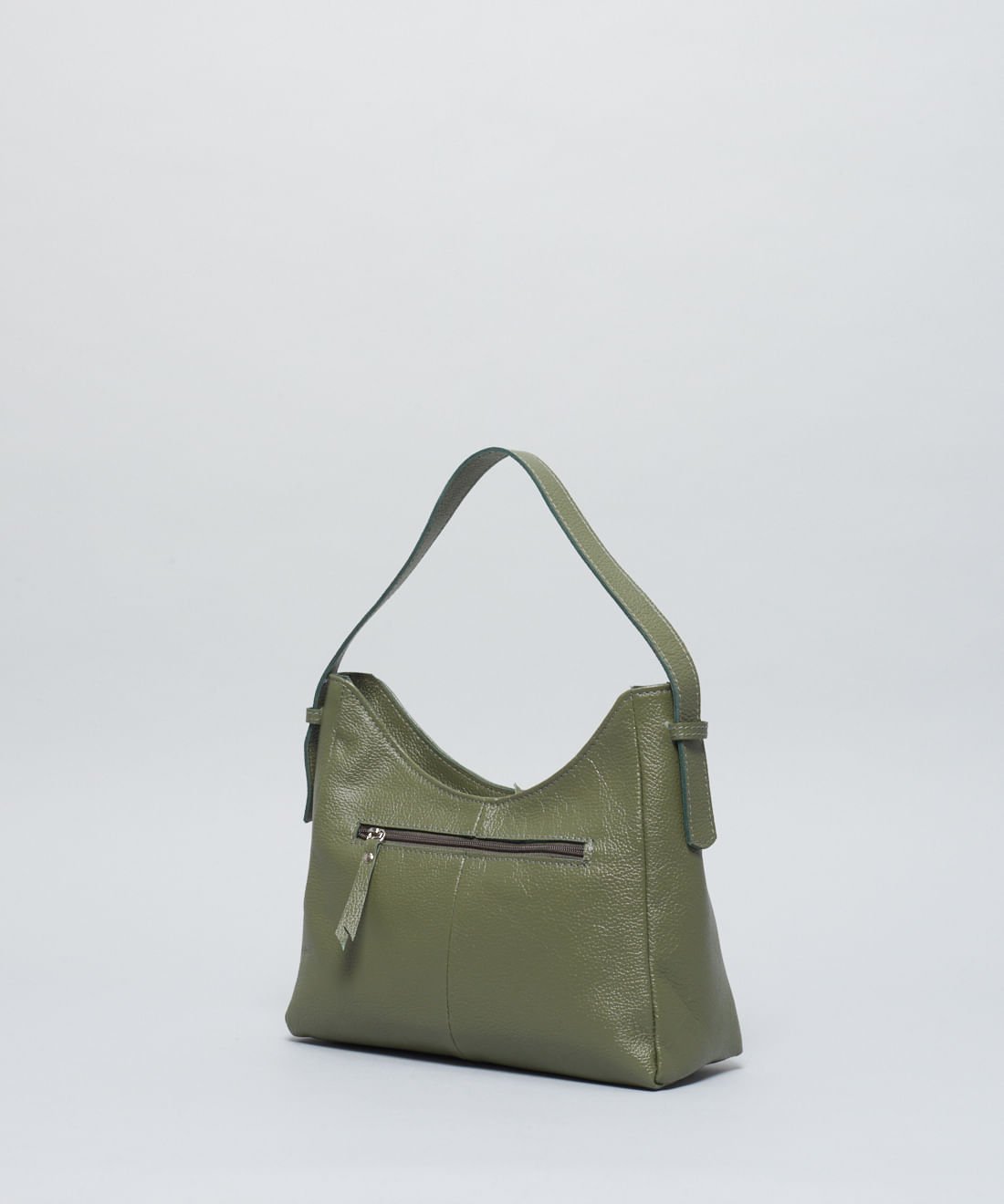 Bolsa m Couro 2 Alcas - Verde Militar Verde Militar 3