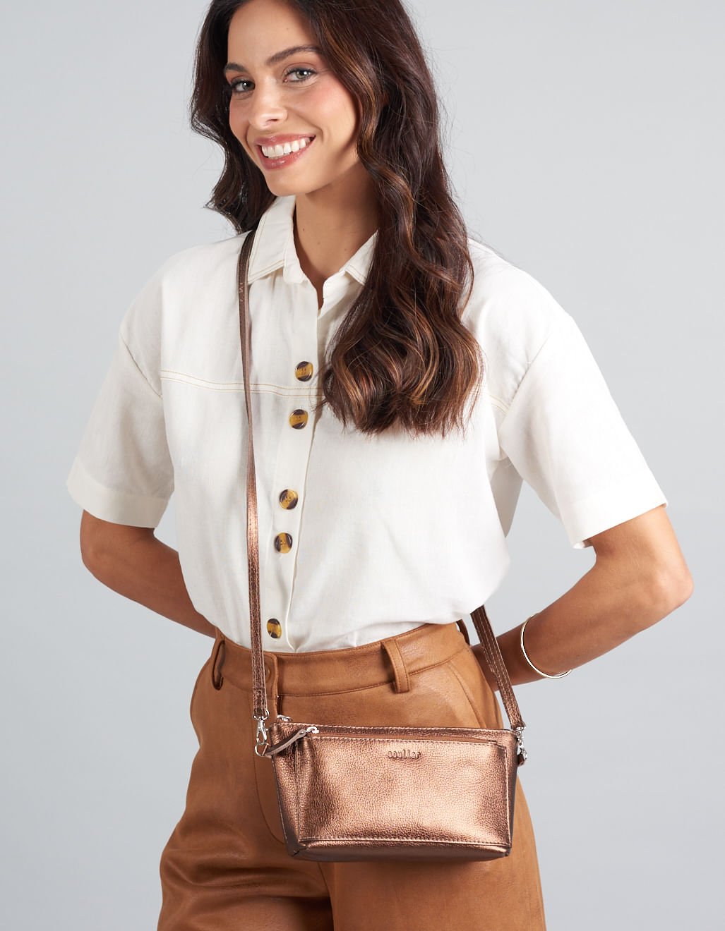 Bolsa p Couro Cecilia - Bronze Bronze 5