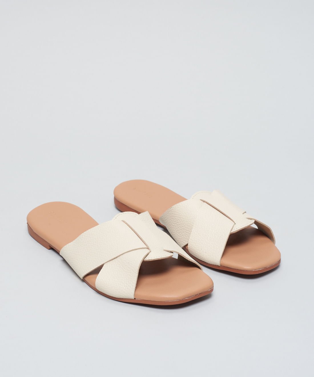 Rasteira Basica Couro Gabi - Offwhite Off White 2