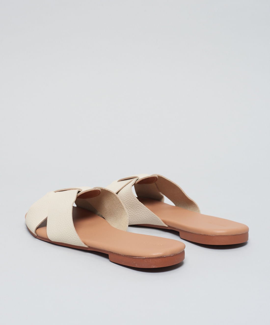 Rasteira Basica Couro Gabi - Offwhite Off White 3