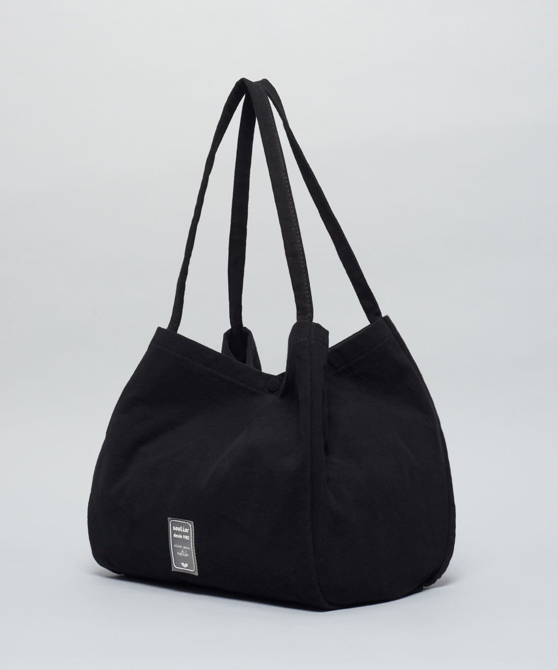 Bolsa Lona Jardim Soul - Preto Preto 2