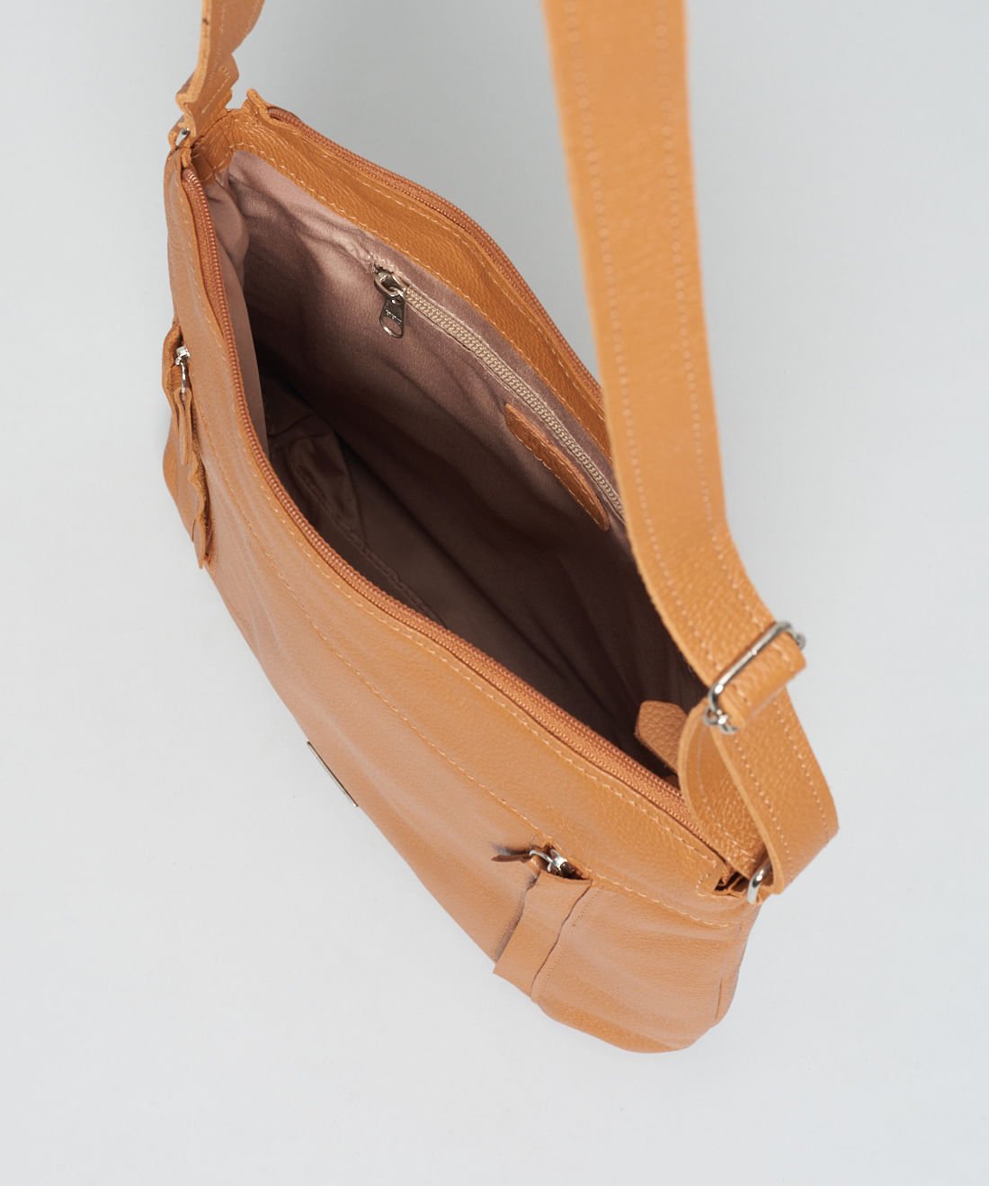 Bolsa m Couro Natalia - Caramelo Caramelo 3