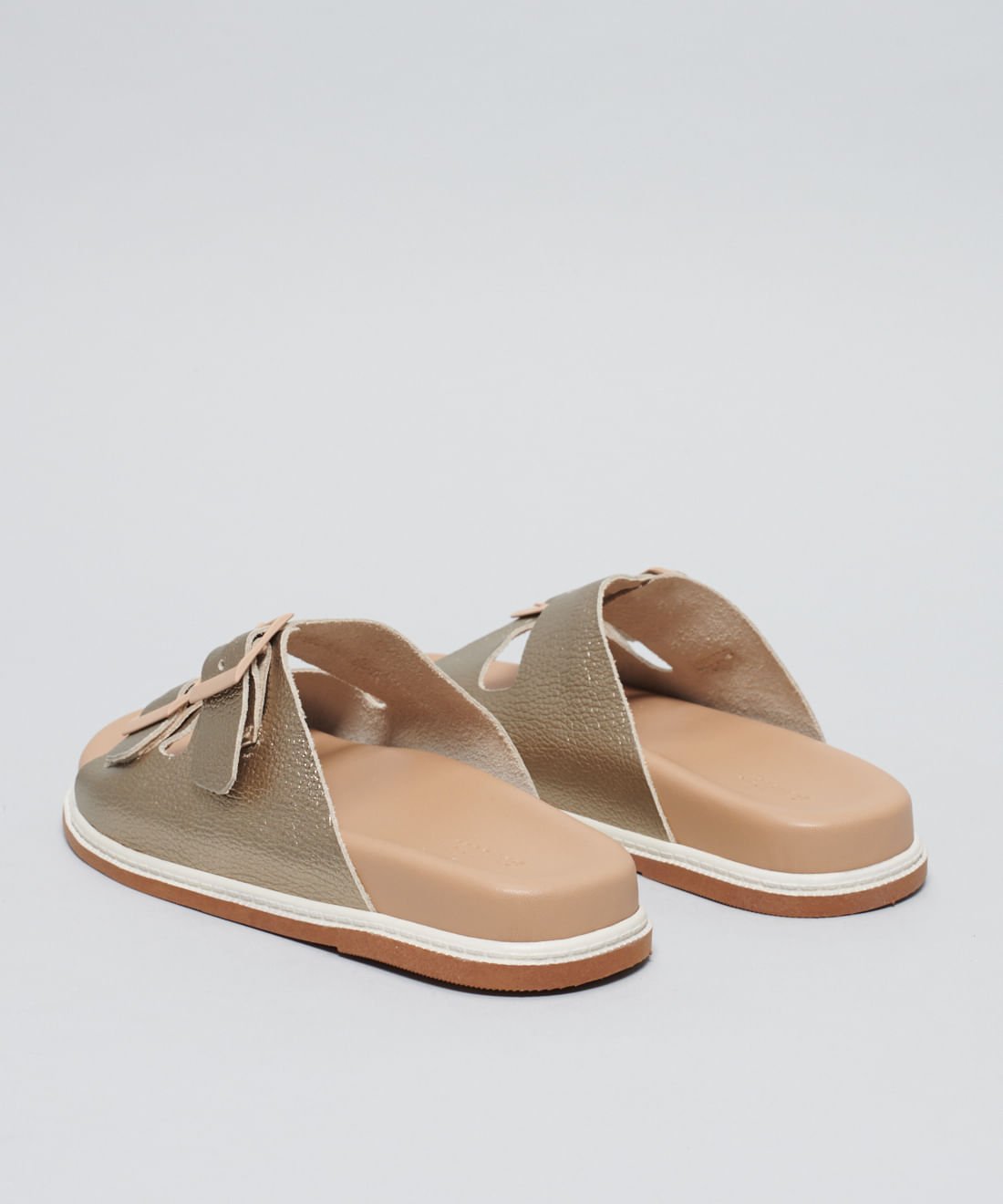 Rasteira Anatomica Vira - Prata Velho Dourado 3