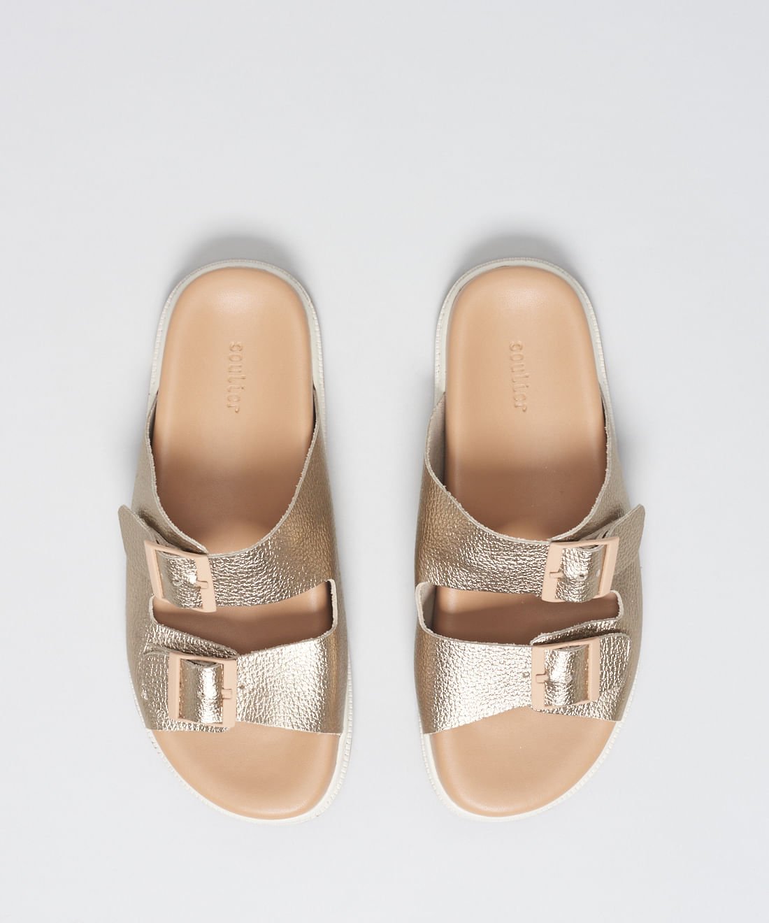 Rasteira Anatomica Vira - Prata Velho Dourado 4