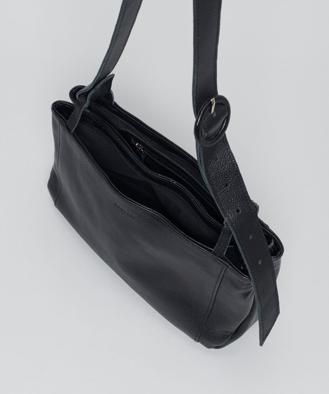 Bolsa m Fivela Basica - Preto Preto 3