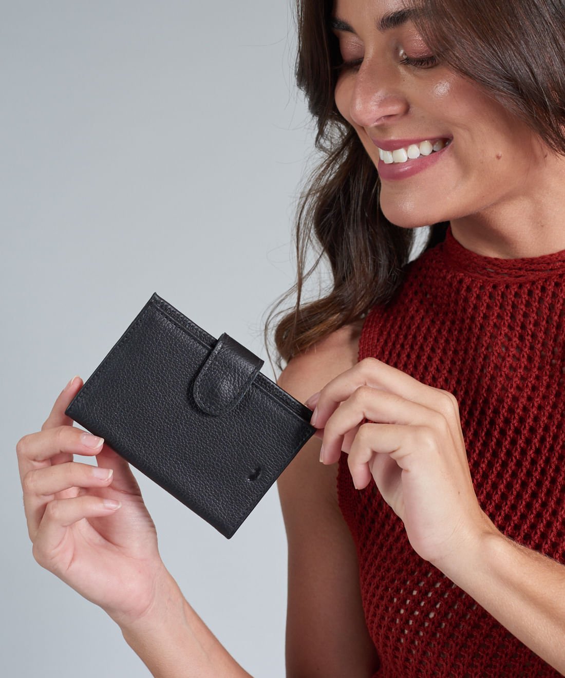 Porta Cartao Lingueta - Preto/Prata Velho Preto 4