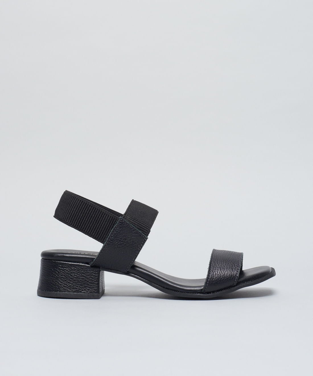 Sandalia Media Couro Amelia - Preto