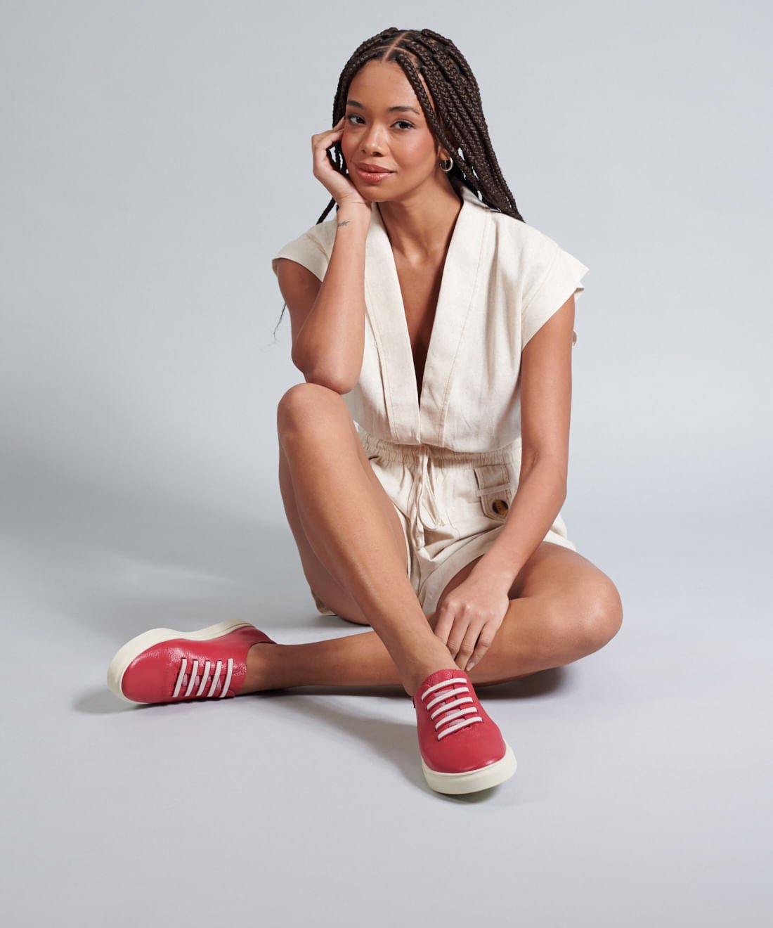 Tenis Couro Elastico Poazinho - Flor De Lotus Flor de Lotus 4