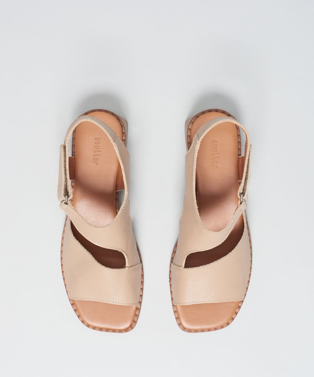 Sandalia Media Couro Lia - Avela Bege 4