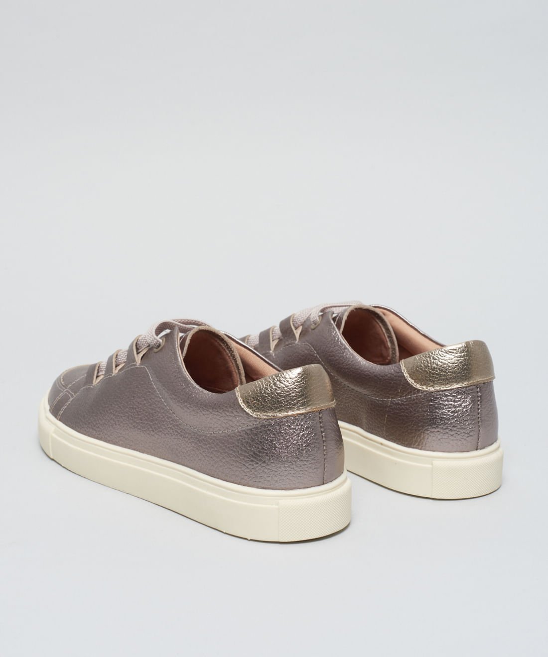 Tenis Couro Olivia - Onix Prata 3