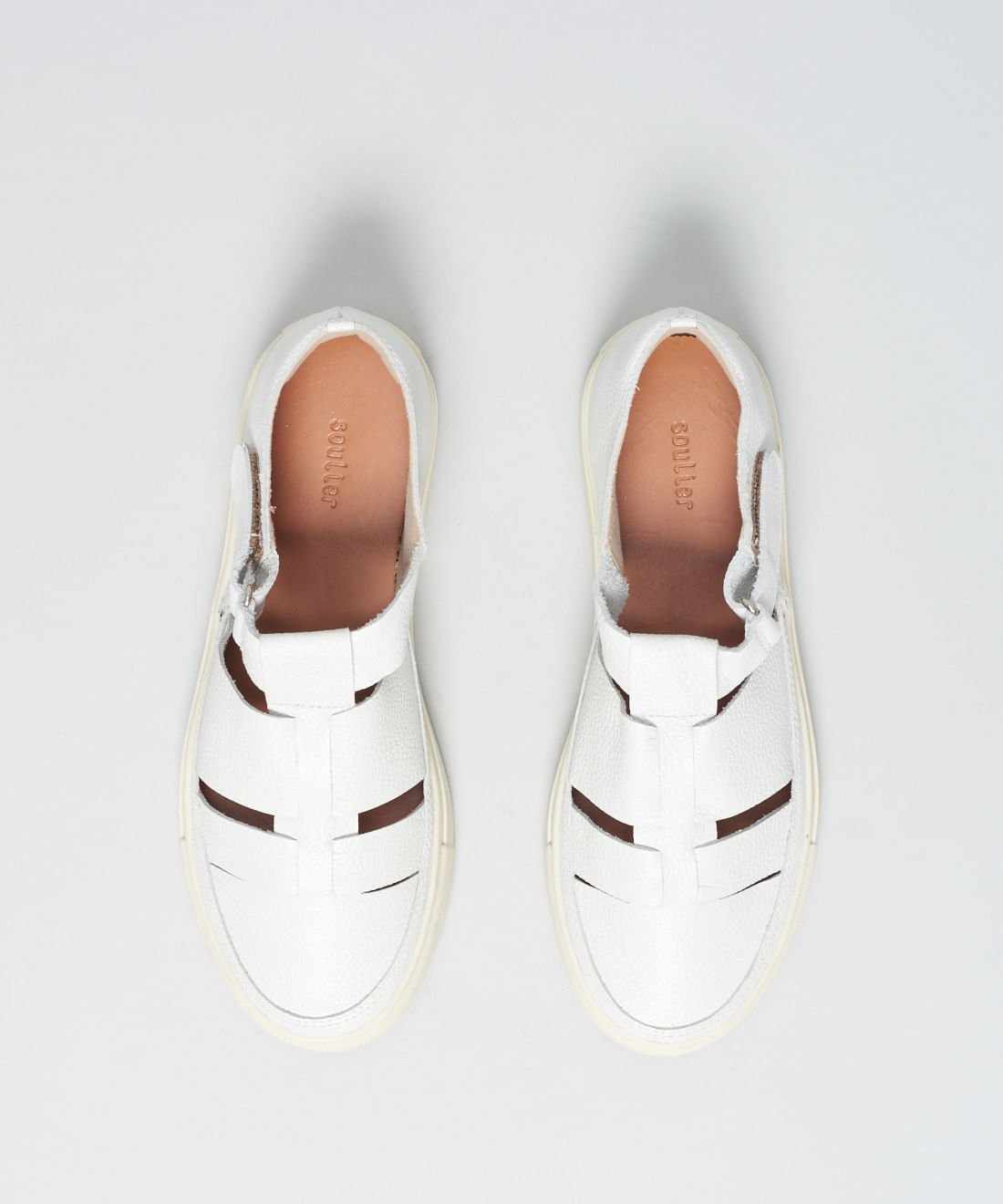 Tenis Couro Vazado Livia - Branco Branco 4