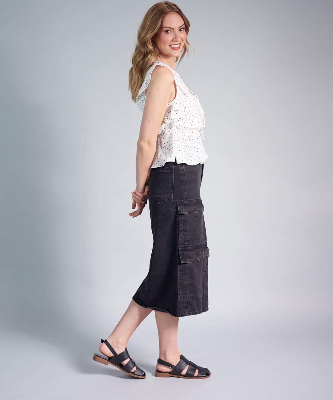 Rasteira Pescador Maria - Preto Preto 5