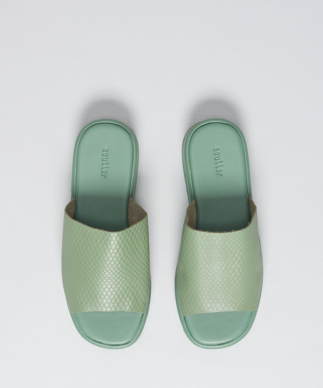 Flat Slide Escama - Pistache Pistache 4