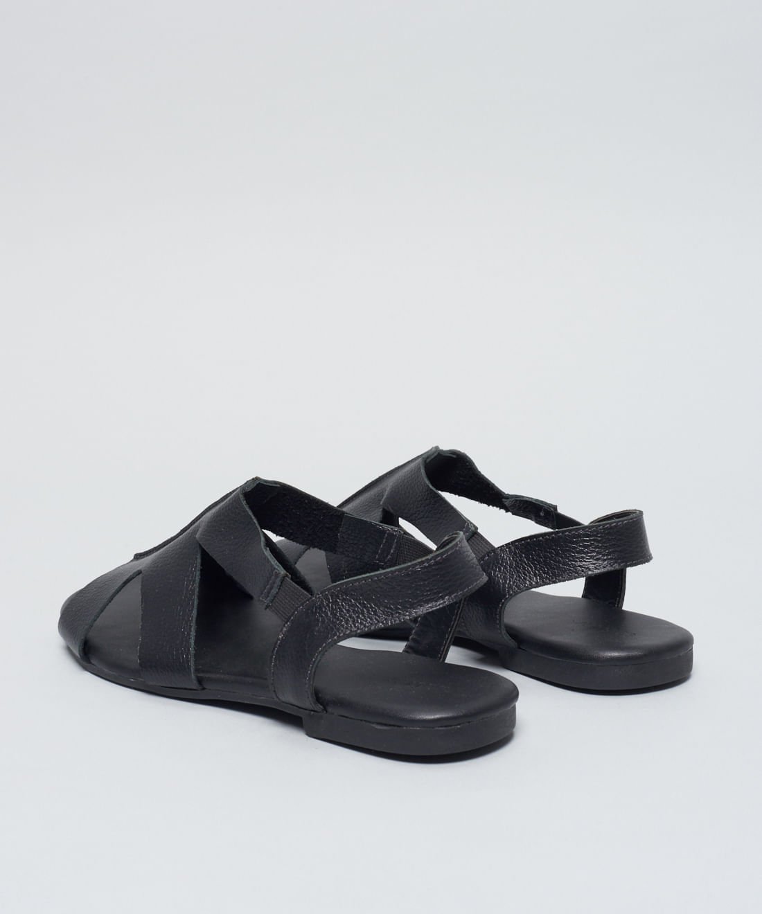 Rasteira Basica Couro Dani - Preto Preto 3