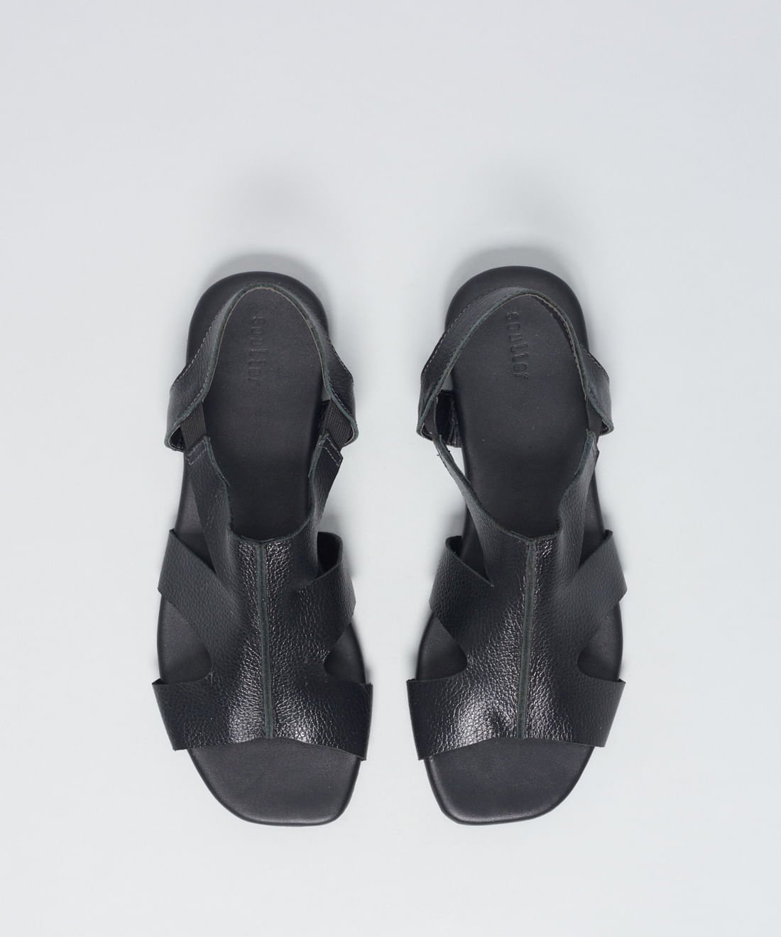 Rasteira Basica Couro Dani - Preto Preto 4