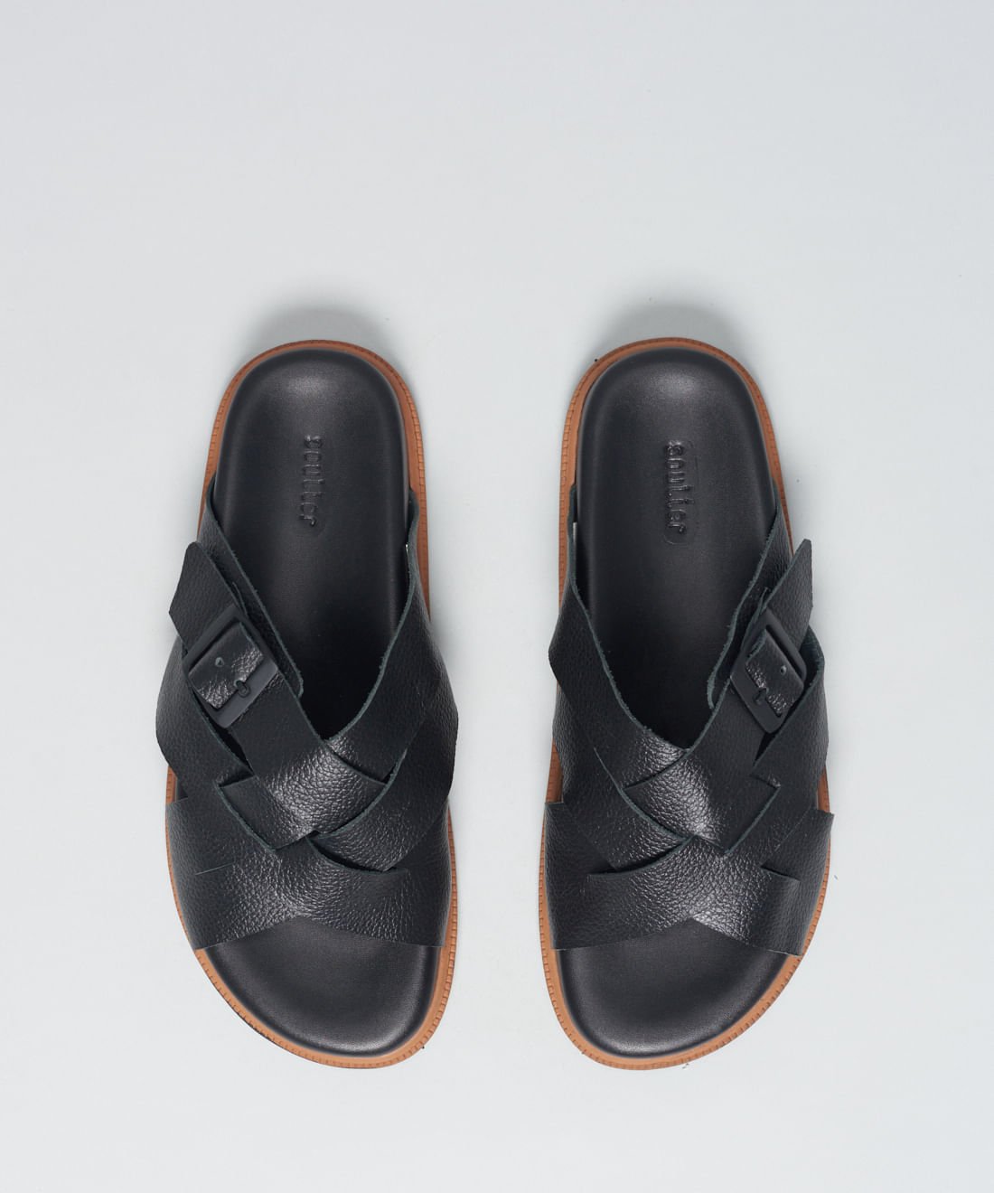 Rasteira Anatomica Entrelace - Preto Preto 4