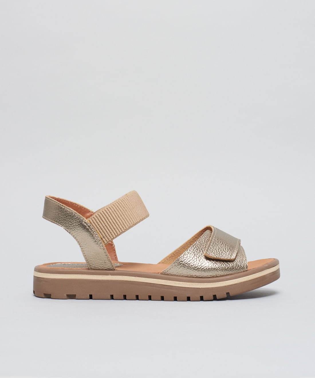 Rasteira Tratorada Laura - Prata Velho