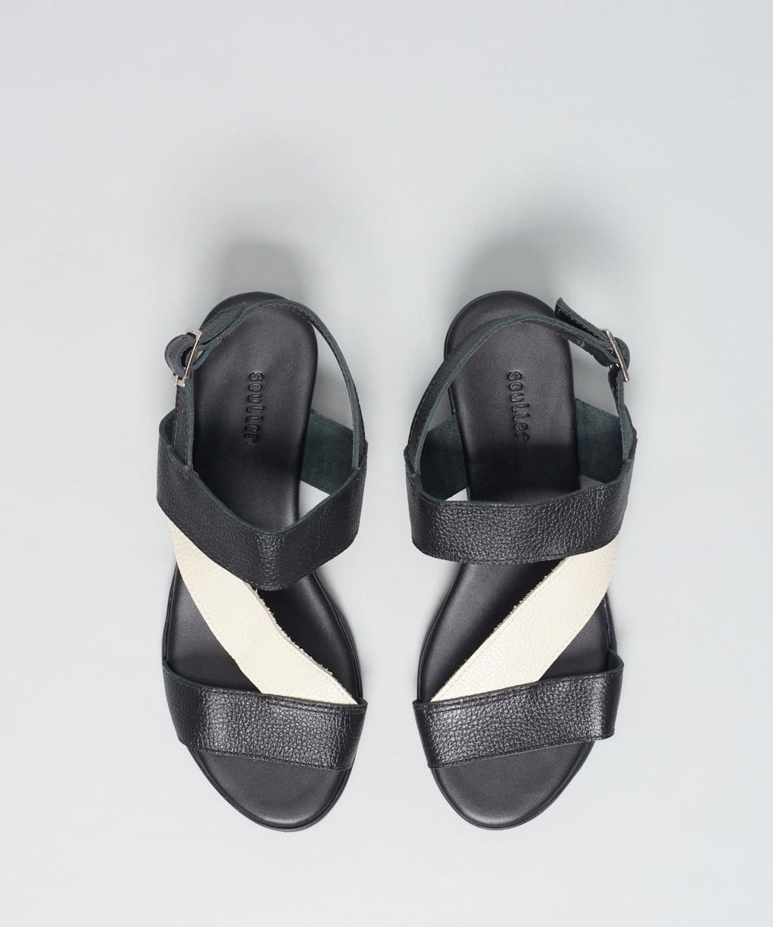 Anabela Couro Tiras Debora - Preto Preto 4