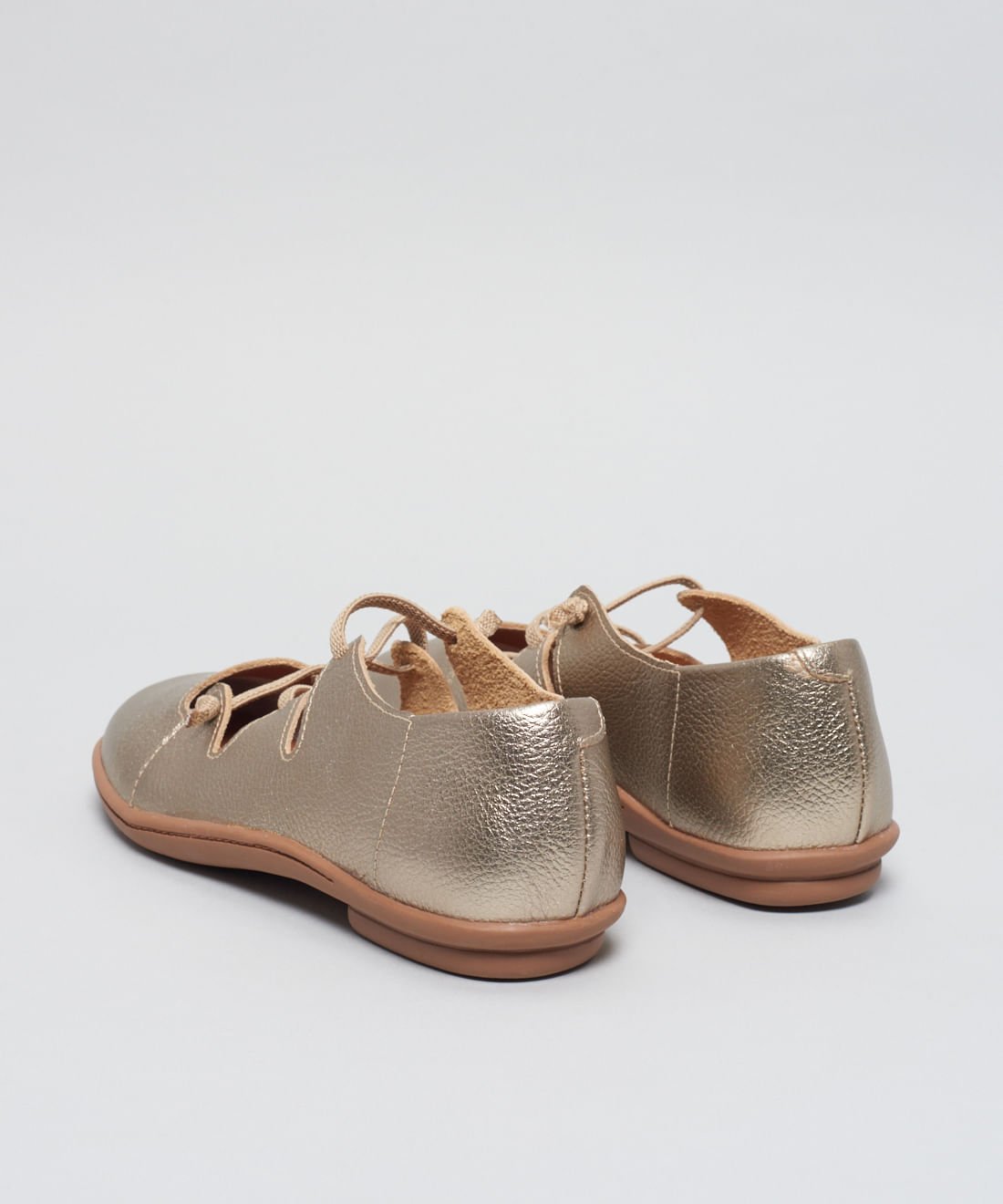 Sapatilha Couro Recortes Elastico - Prata Velho Prata Velho 3