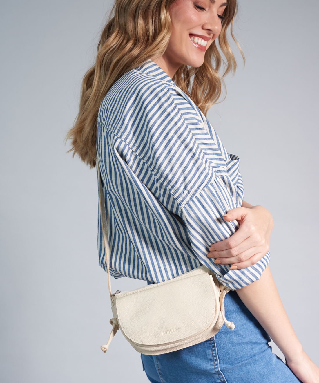 Bolsa p Couro Bella - Offwhite Off White 4