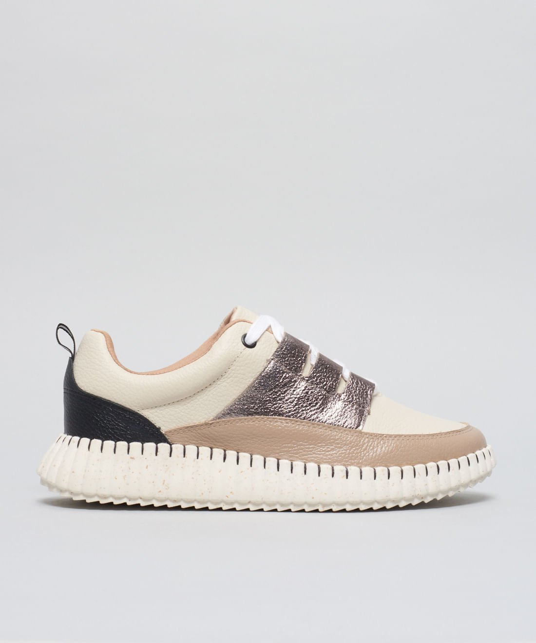 Tenis Couro Maya - Offwhite