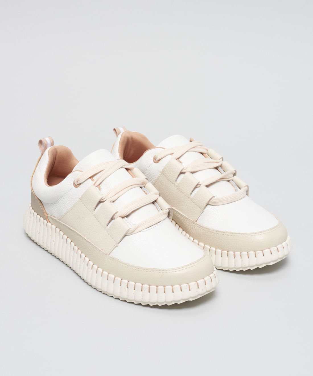 Tenis Couro Maya - Branco Branco 2