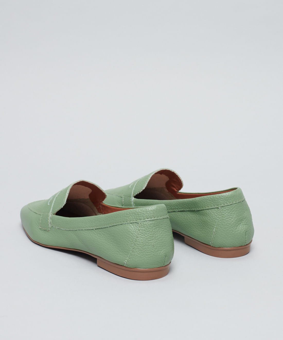 Mocassim Couro Gravata - Pistache Pistache 3