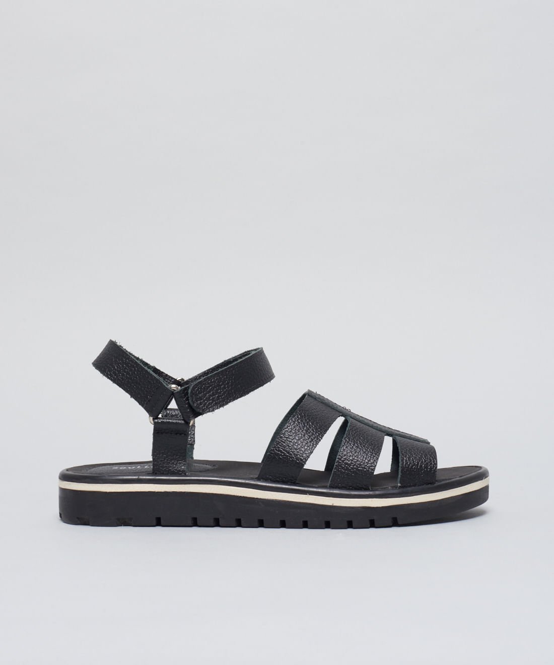 Rasteira Tratorada Isabel - Preto Preto 1