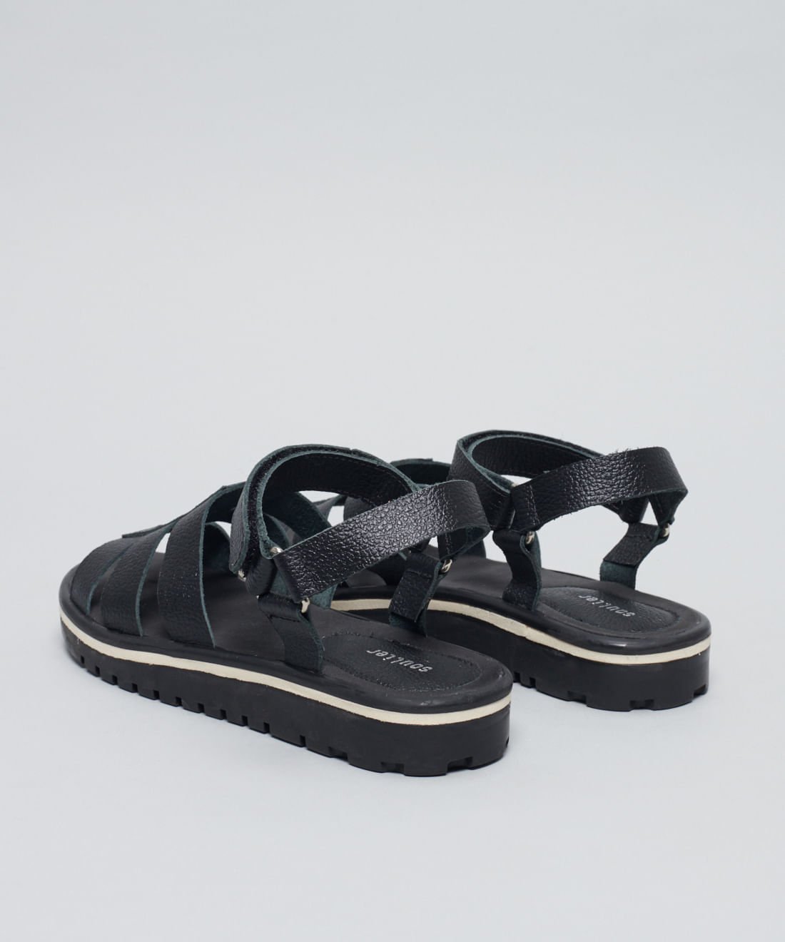 Rasteira Tratorada Isabel - Preto Preto 3