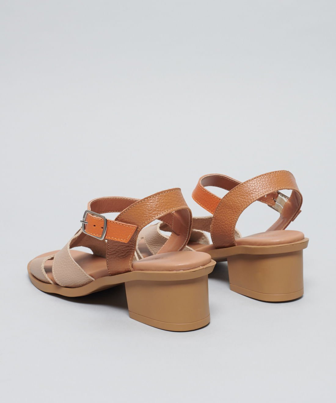 Sandalia Media Couro Amanda - Colors Bege 3