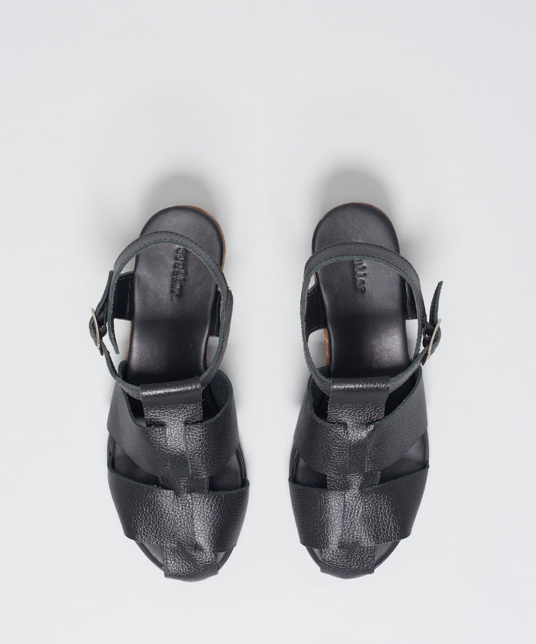 Anabela Couro Pescador Dani - Preto Preto 3