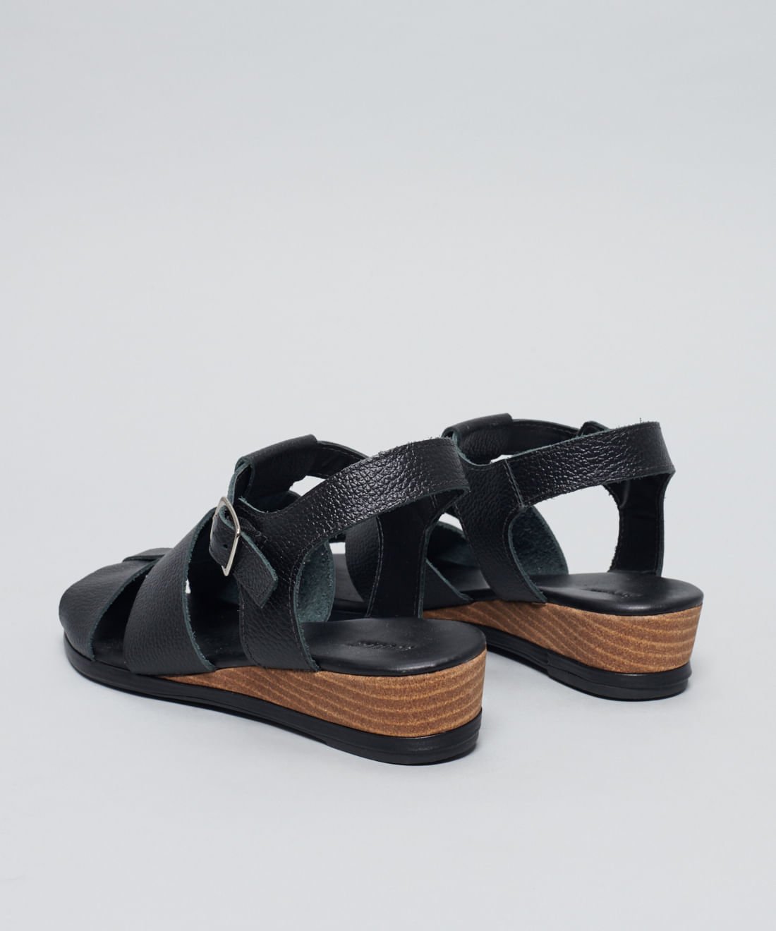 Anabela Couro Pescador Dani - Preto Preto 4