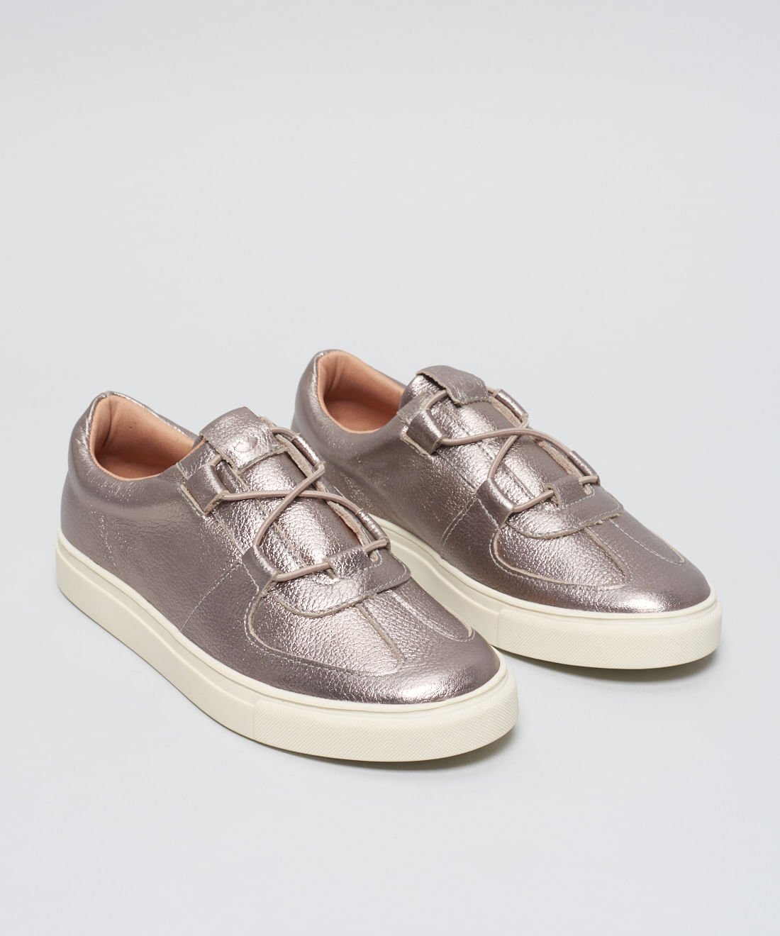 Tenis Couro Passante Elastico - Onix Ônix 2