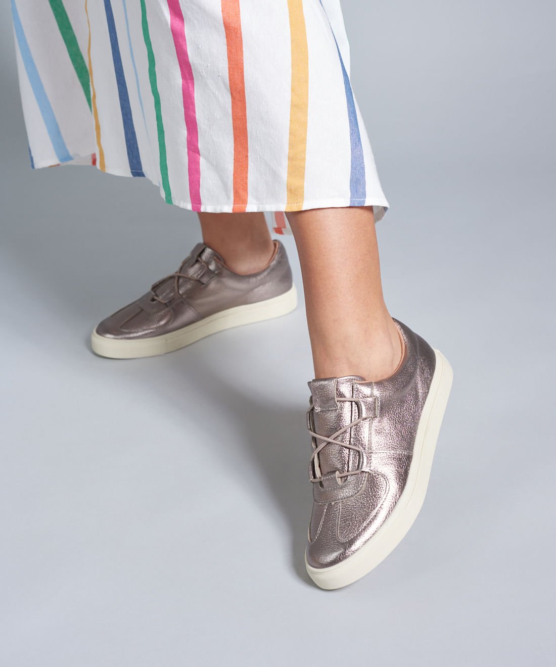 Tenis Couro Passante Elastico - Onix Ônix 5