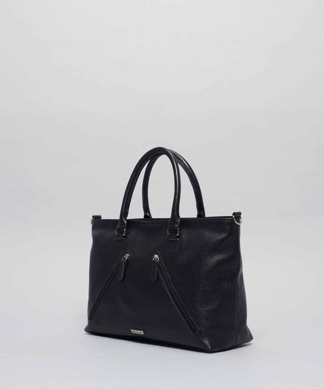 Bolsa g Couro Giovanna - Preto Preto 3