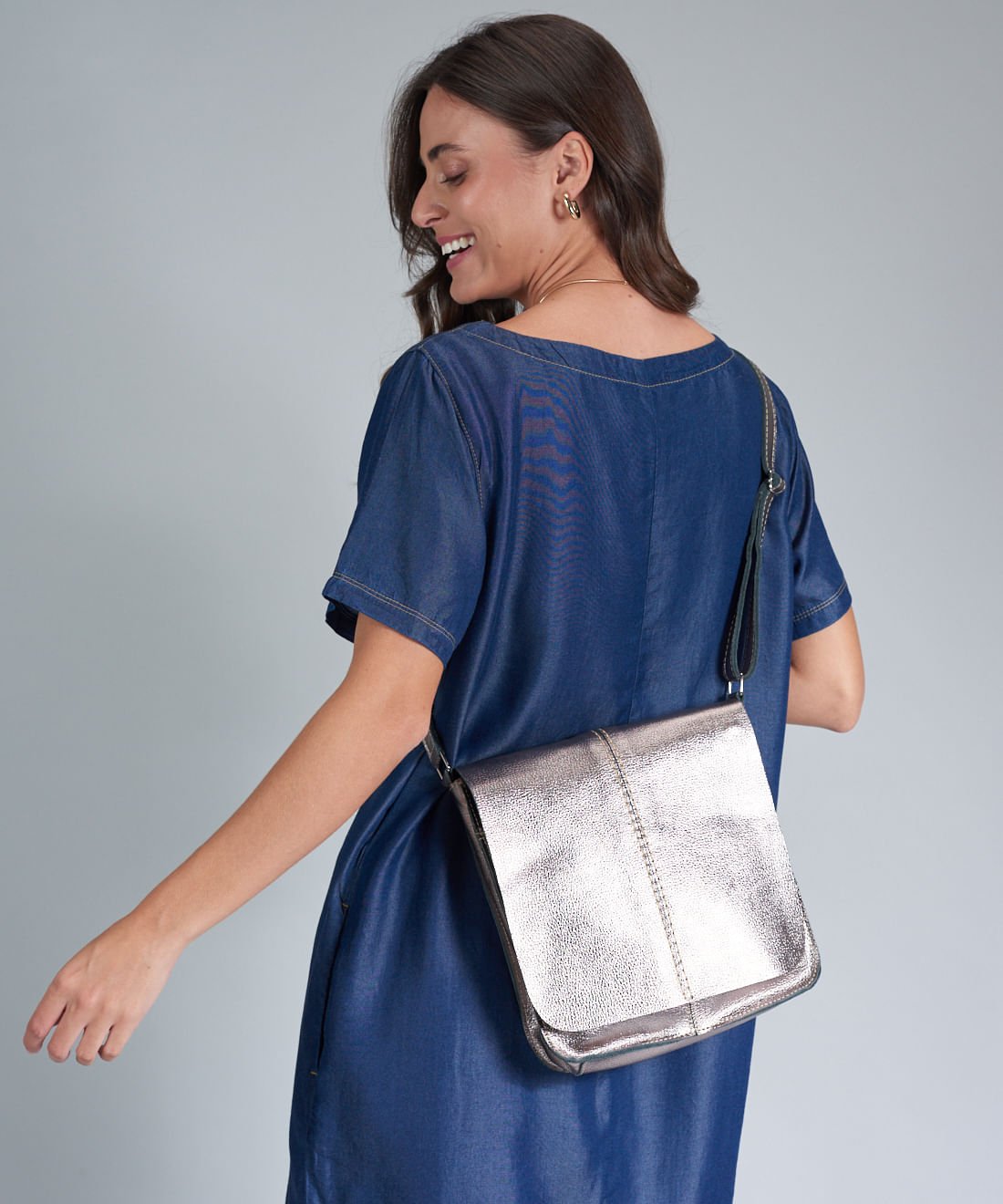 Bolsa m Couro Luciana - Onix Ônix 4