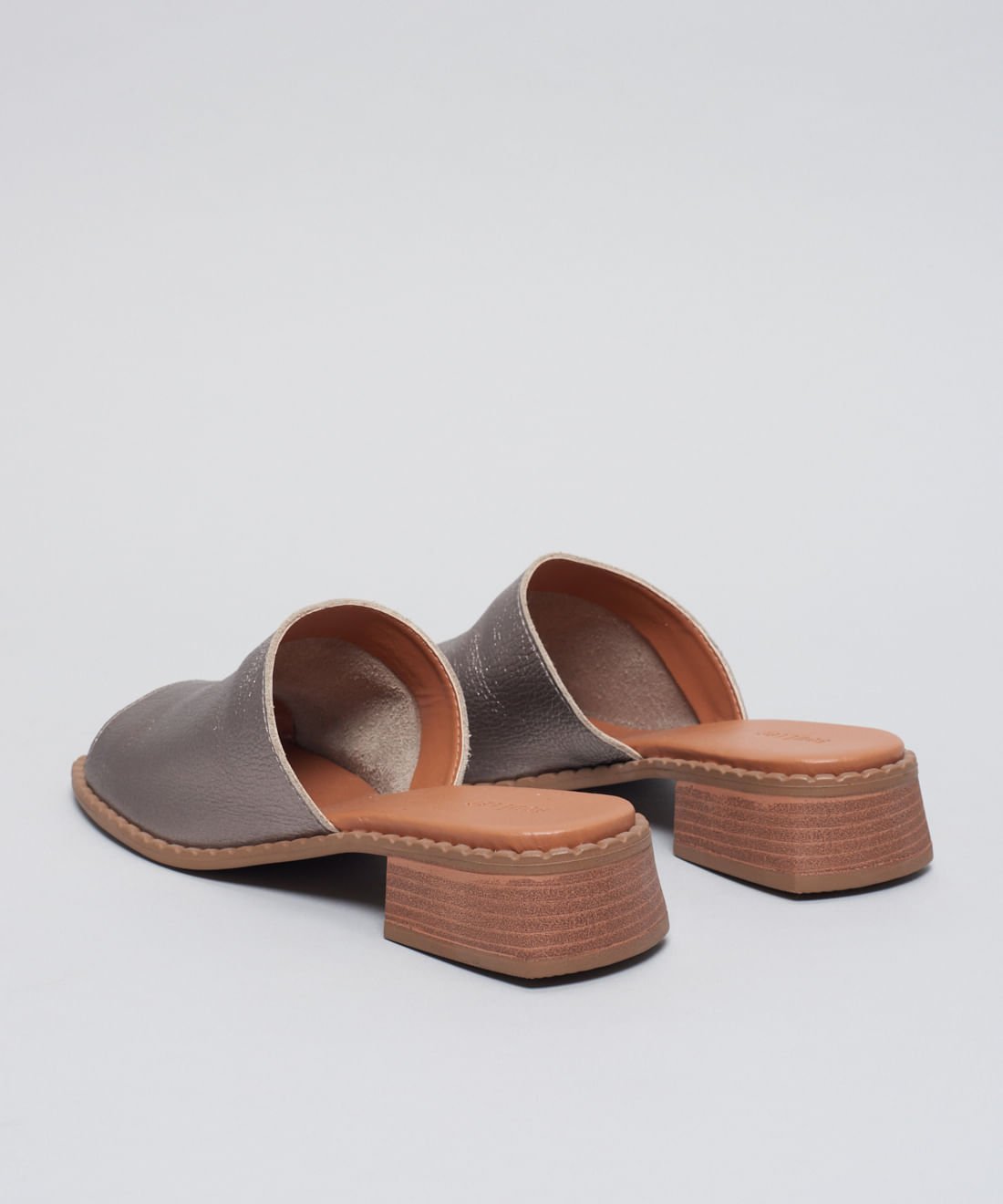 Salto Medio Mule - Onix Prata 3