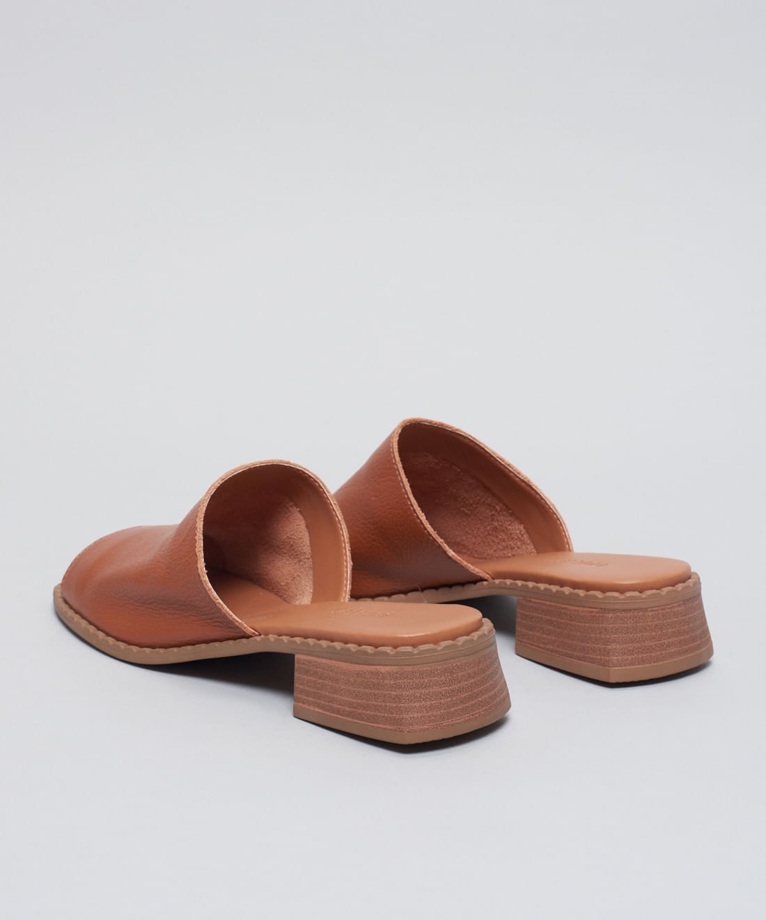 Salto Medio Mule - Mousse Marrom 3