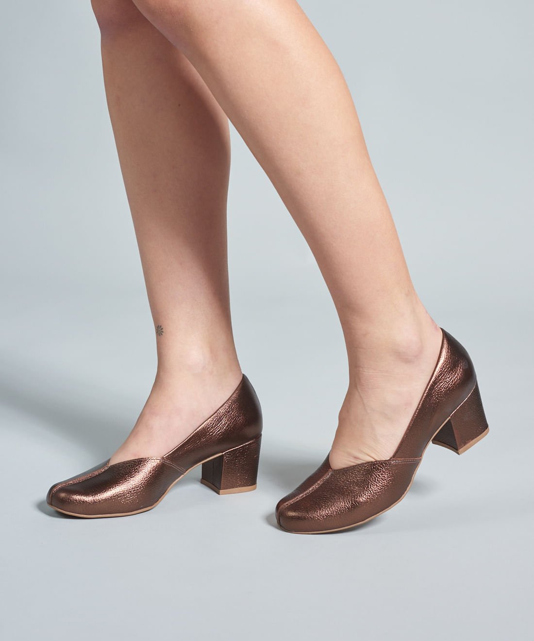 Scarpin Couro Nath - Bronze Bronze 5