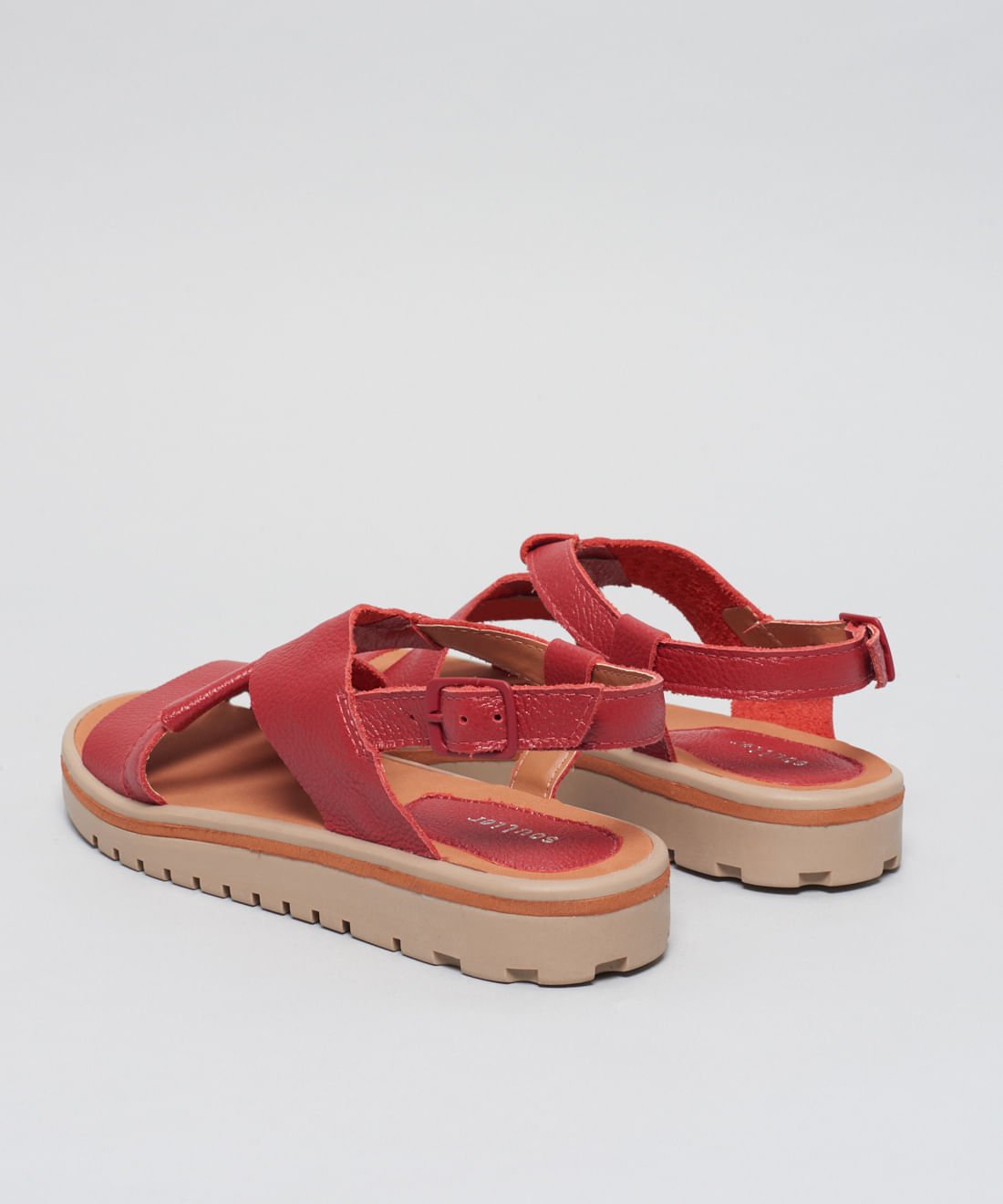 Rasteira Tratorada Nat - Vermelho Vermelho 3