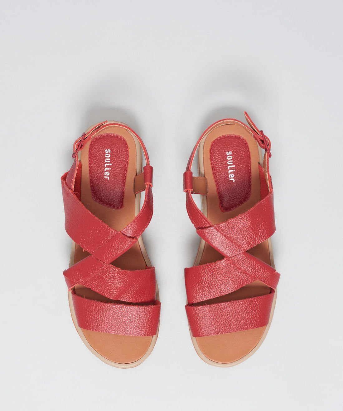 Rasteira Tratorada Nat - Vermelho Vermelho 4