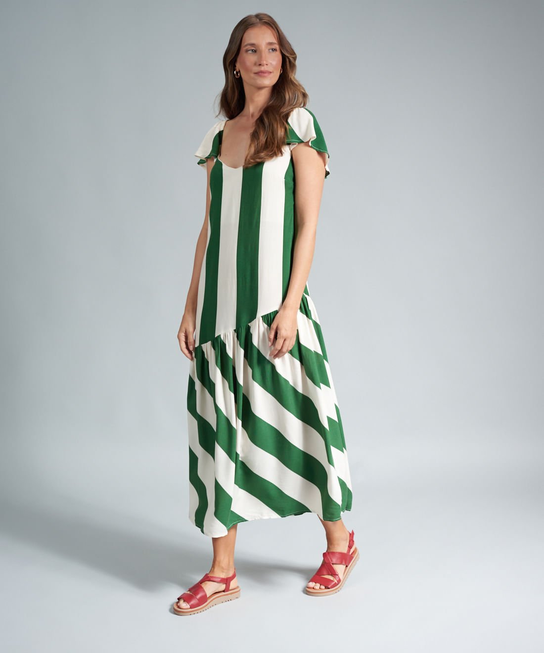 Rasteira Tratorada Nat - Vermelho Vermelho 5