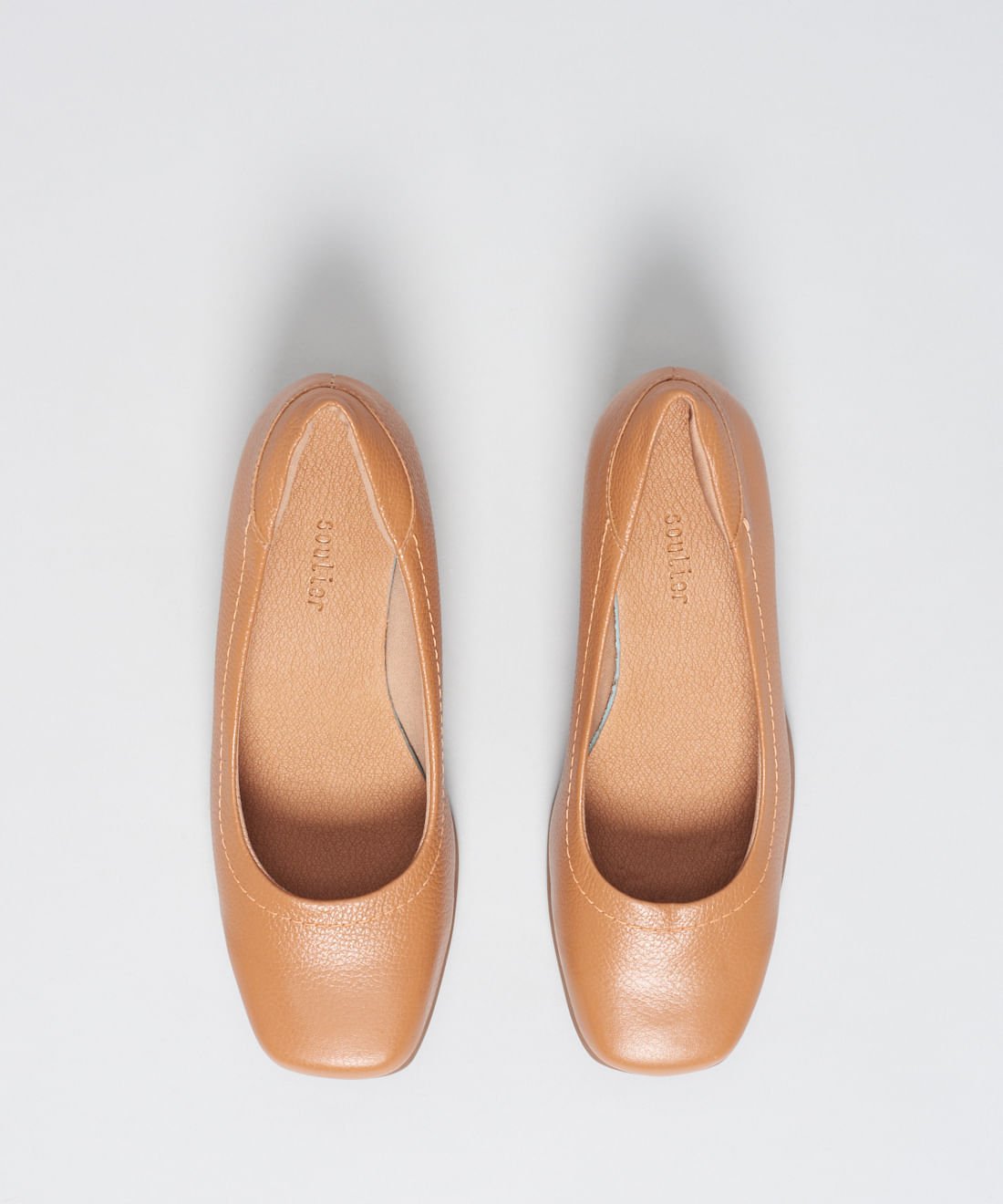 Scarpin Couro Pesponto - Caramelo Caramelo 4