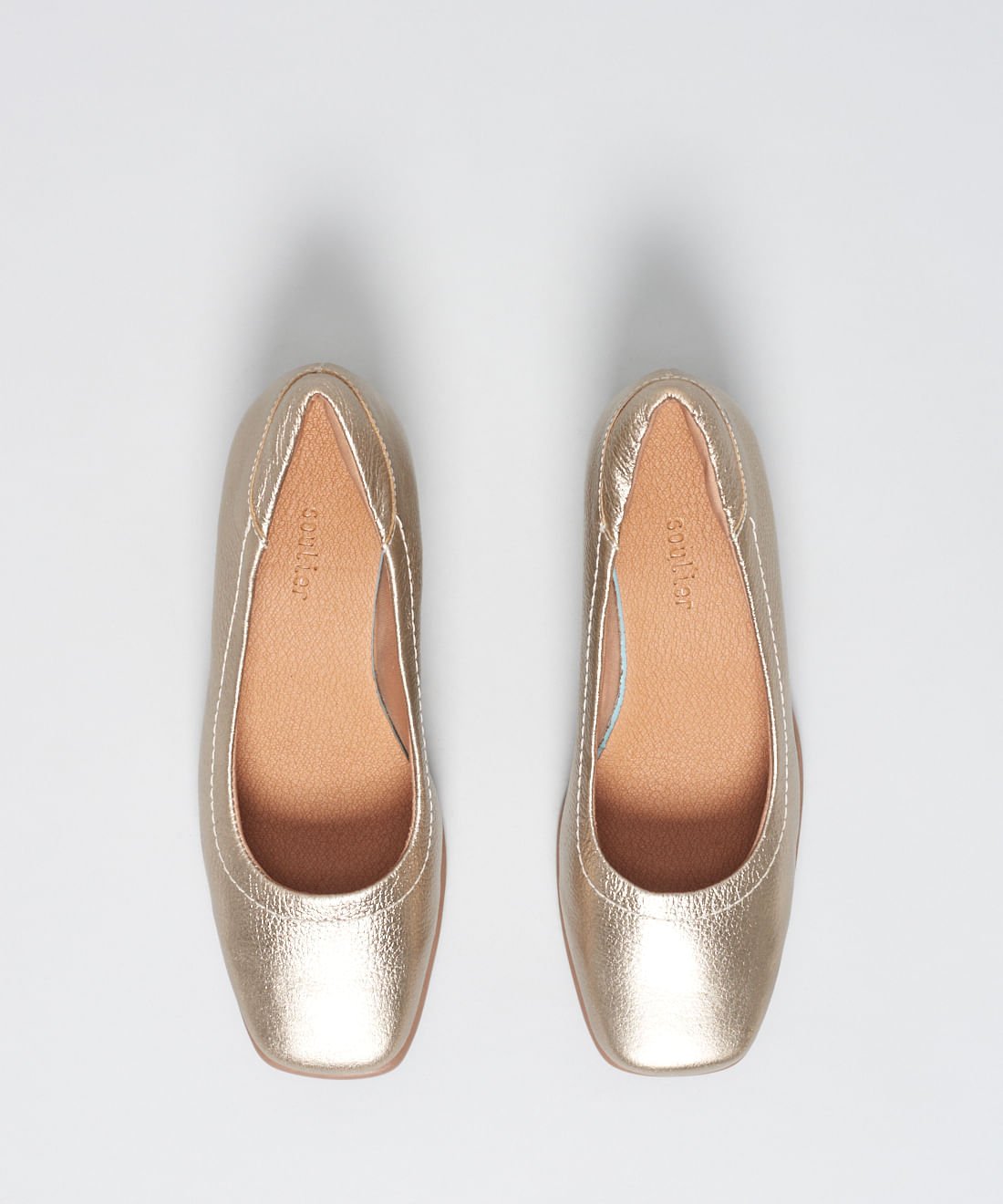 Scarpin Couro Pesponto - Prata Velho Prata Velho 4