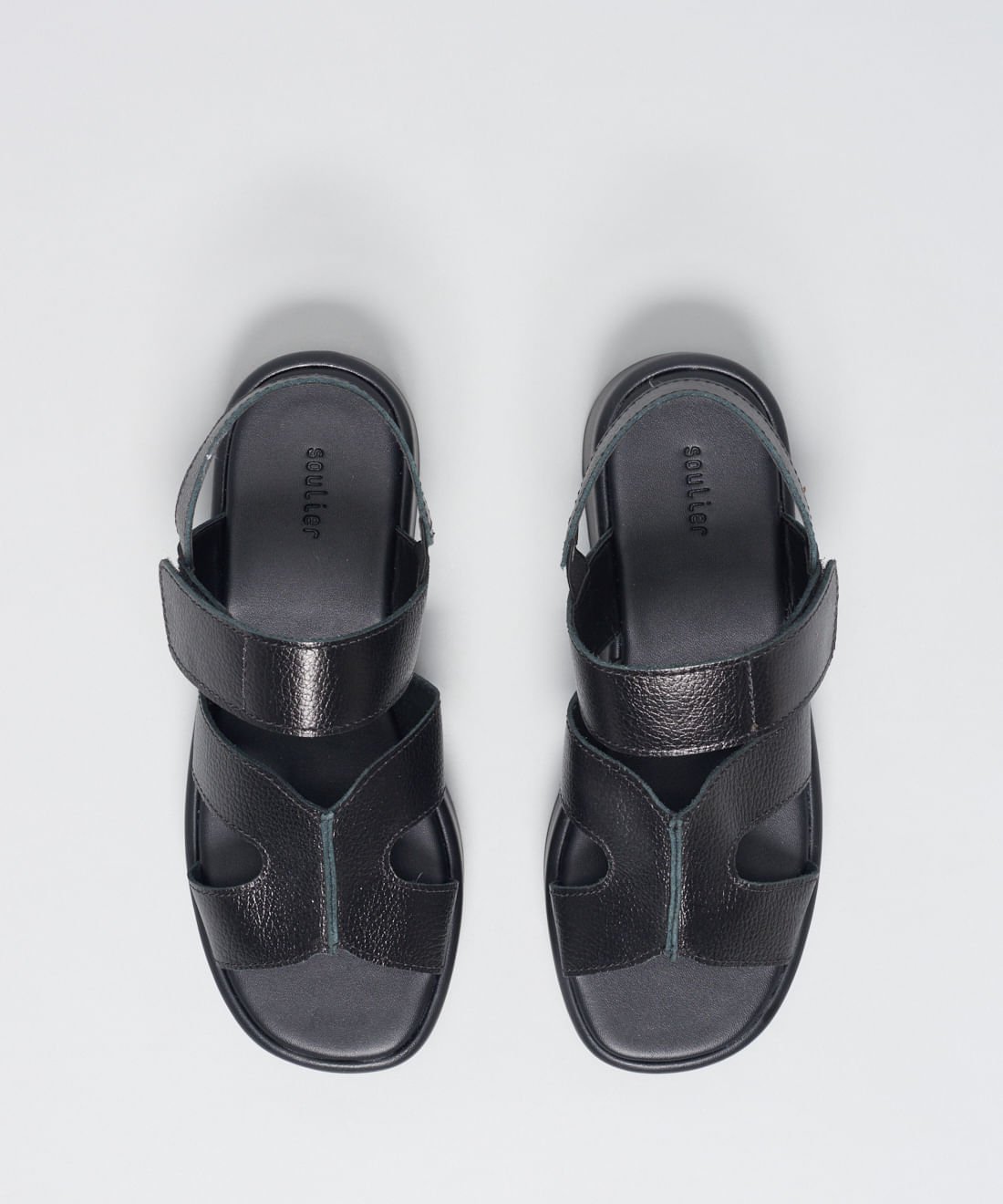 Flat Couro Helo - Preto Preto 4