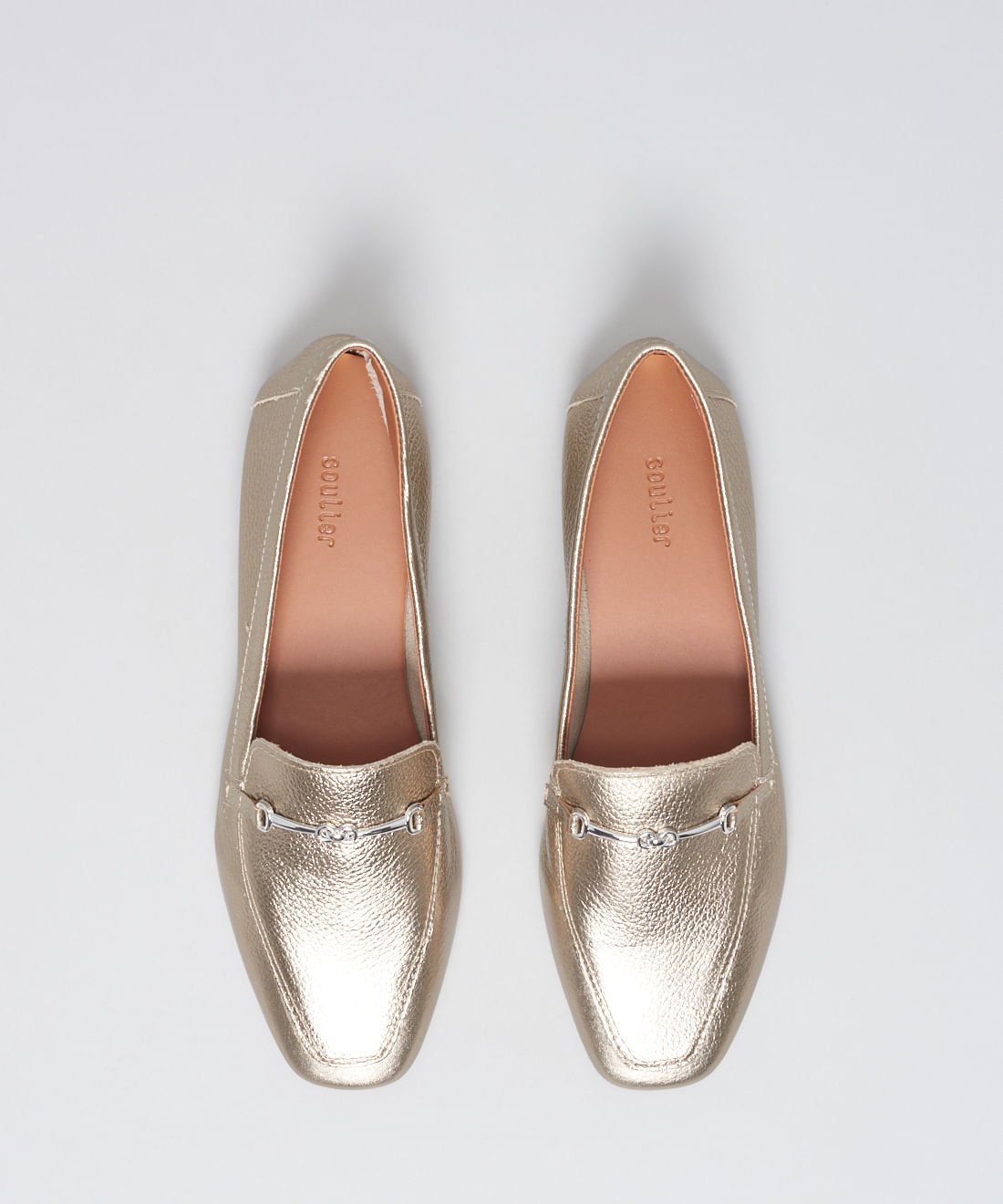 Mocassim Couro Bridao - Prata Velho Dourado 5