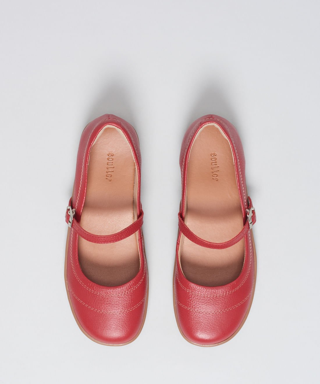 Sapatilha Couro Comfort Pesponto - Vermelho Vermelho 4