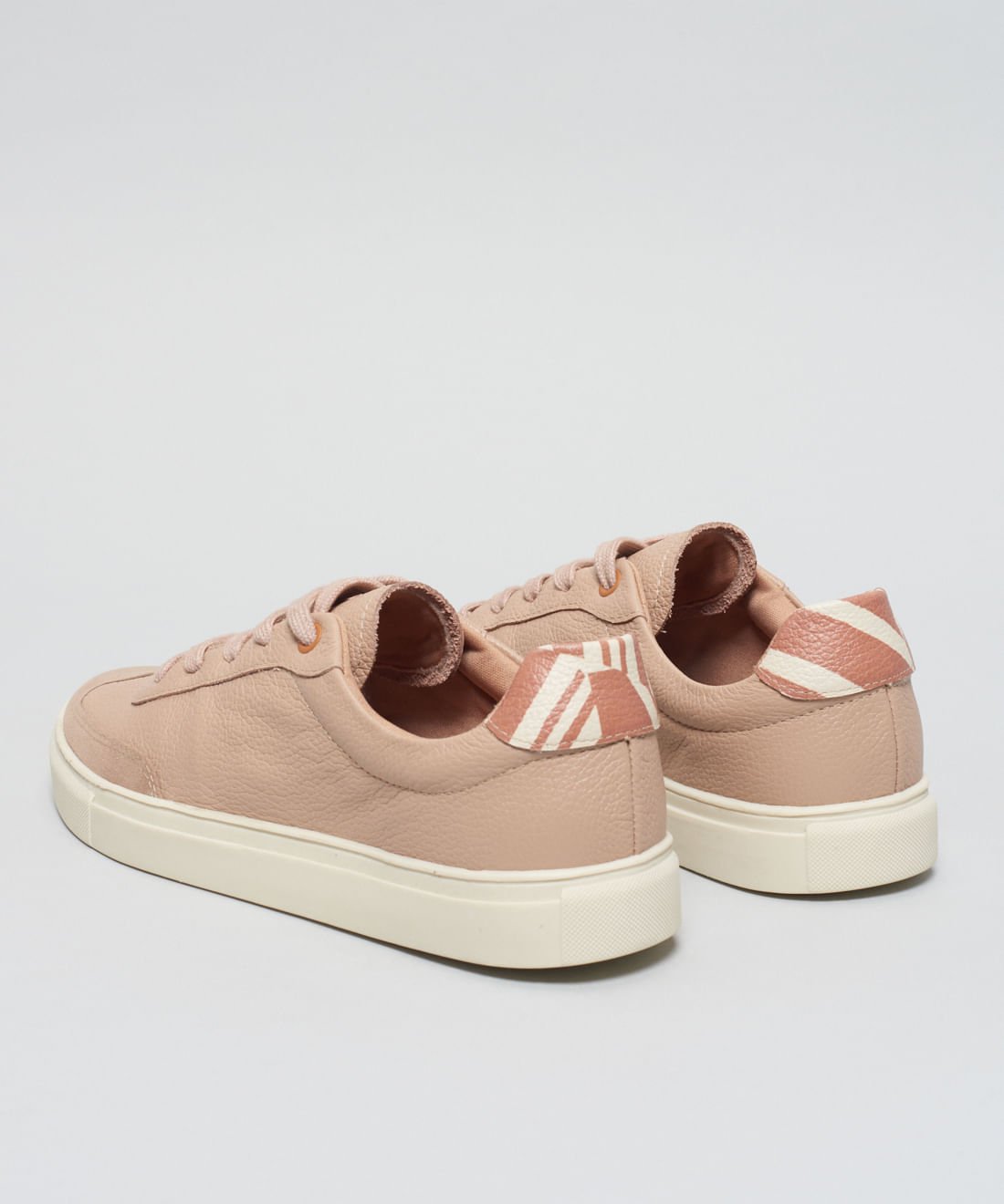 Tenis Couro Listra Duo - Avela Rosa 3